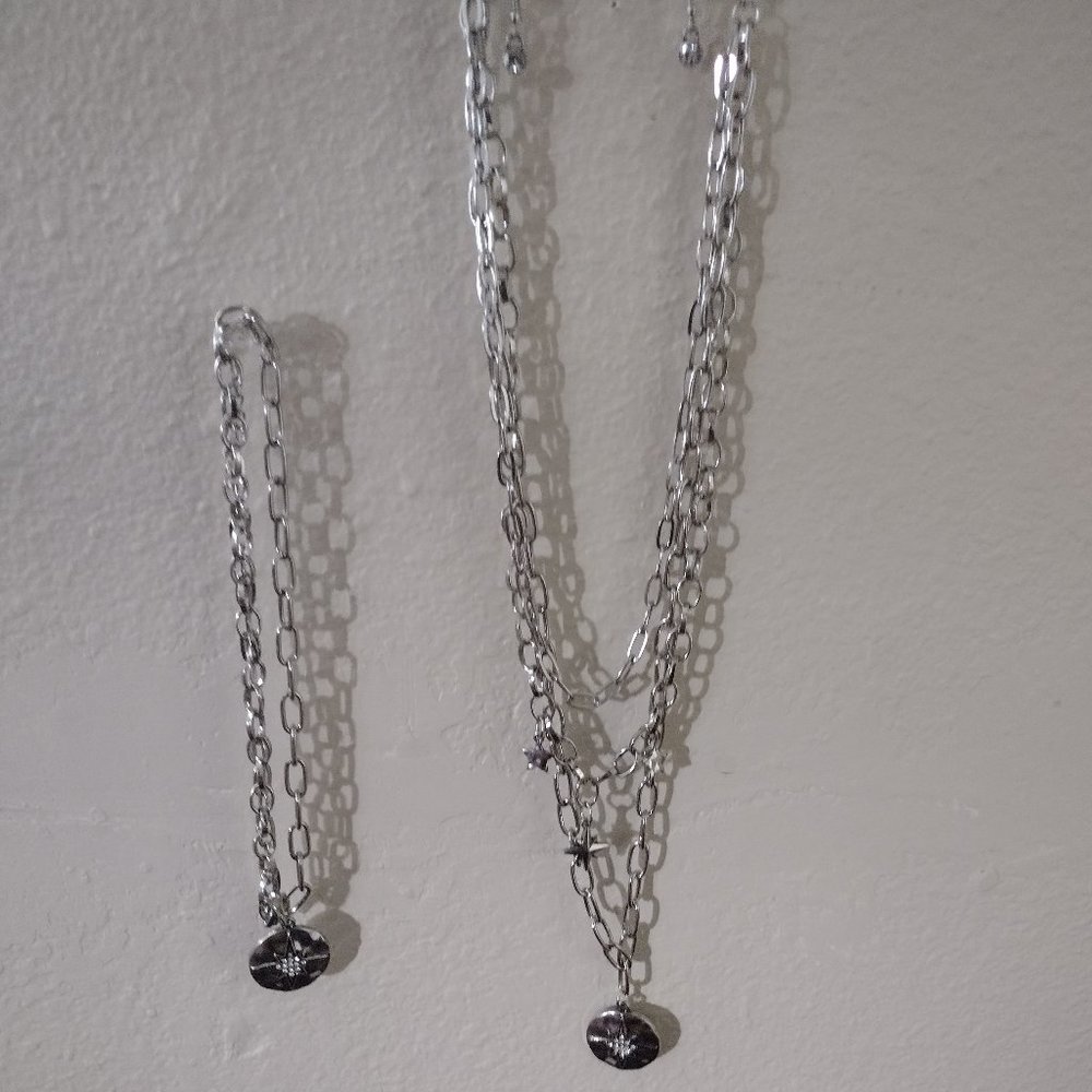 Star Inspired Necklace, Bracelet and Earrings